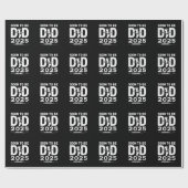 Bald Vater nach 2025 neuer Papa zu sein Geschenkpapier (Flach)