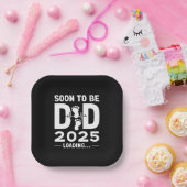 Bald Vater nach 2025 neuer Papa zu sein Pappteller (Party)