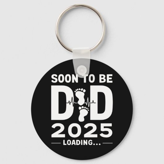 Bald Vater nach 2025 neuer Papa zu sein Schlüsselanhänger (Vorderseite)