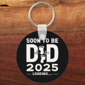Bald Vater nach 2025 neuer Papa zu sein Schlüsselanhänger (Vorderseite)