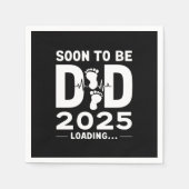 Bald Vater nach 2025 neuer Papa zu sein Serviette (Vorderseite)