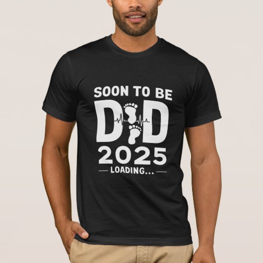 Bald Vater nach 2025 neuer Papa zu sein T-Shirt (Vorderseite)