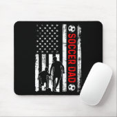 Bald Vater Wird Bald Fußballvater Retro Amerikanis Mousepad (Mit Mouse)