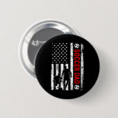 Bald Vater Wird Zum Fußballvater Retro Amerikanisc Button (Vorne & Hinten)