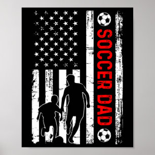 Bald Vater Wird Zum Fußballvater Retro Amerikanisc Poster
