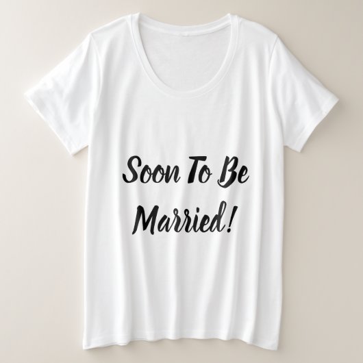 Bald Verheiratet sein Große Größe T-Shirt (Design vorne)