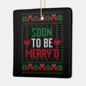 Bald Verheiratet sein Merry'd Weihnachtsbräune & G Keramikornament (Links)