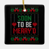 Bald Verheiratet sein Merry'd Weihnachtsbräune & G Keramikornament (Vorderseite)