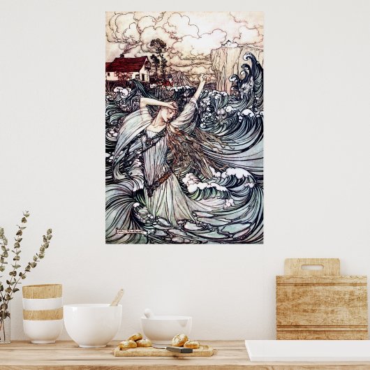 Bald verirrte sie sich. poster (Küche)