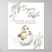 Bald verlosen wir Baby Dusche Windeln Gewinnspiel Poster (Vorne)