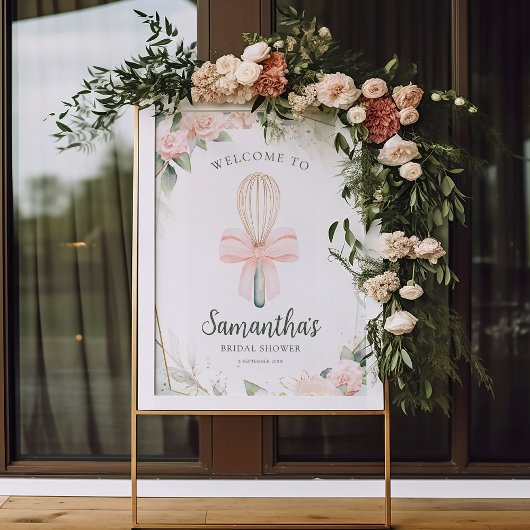 Bald werden flüstert Flora Brautparty Zeichen Poster