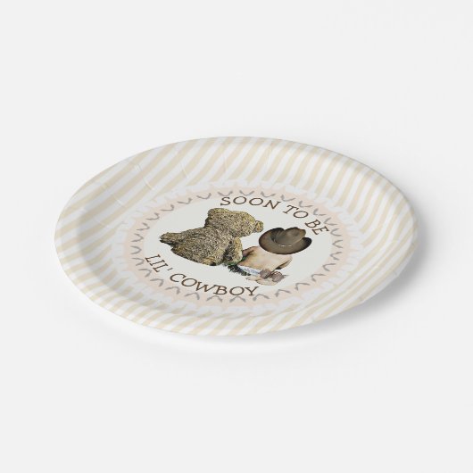 Bald werden Lil' Cowboy Baby Shower Cake Teller (Schrägansicht)