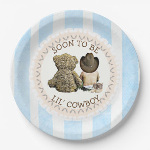 Bald werden Lil' Cowboy Baby Shower Paper Teller