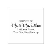 Bald werden Mr. und Mrs. Rücksendeadresse Gummistempel (Prägung)