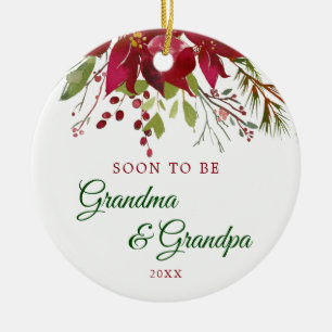 Bald werden Oma und Opa Geschenk   Großeltern Keramik Ornament