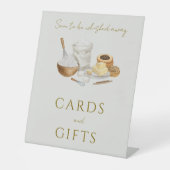 Bald werden Sie Brautparty-Karten und Geschenke we Sockelschild (Vorderseite)