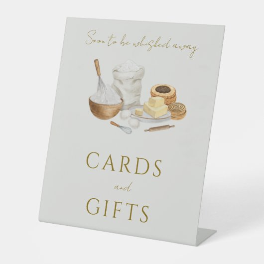 Bald werden Sie Brautparty-Karten und Geschenke we Sockelschild (Vorderseite)