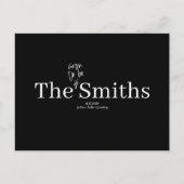 Bald werden Smith Hochzeit speichern Sie das Datum Ankündigungspostkarte (Vorderseite)