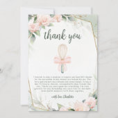 Bald werden wir weggeblasen Pink Floral Brautparty Dankeskarte (Vorderseite)