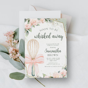 Bald werden wir weggeblasen Pink Floral Brautparty Einladung