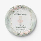 Bald werden wir weggeblasen Pink Floral Brautparty Pappteller (Vorderseite)