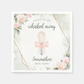 Bald werden wir weggeblasen Pink Floral Brautparty Serviette (Vorderseite)