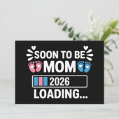 Bald werdende Mutter 2026 Schwangerschaftsankündig Einladung (Stehend Vorderseite)