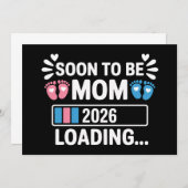 Bald werdende Mutter 2026 Schwangerschaftsankündig Einladung (Vorne/Hinten)