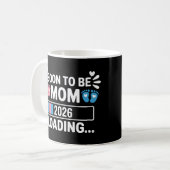 Bald werdende Mutter 2026 Schwangerschaftsankündig Kaffeetasse (Vorderseite Links)