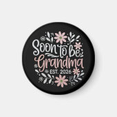 Bald werdende Oma est 2026 Schwangerschaftsankündi Magnet (Vorne)