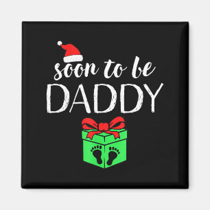 Bald werdender Daddy Weihnachten Lustige Schwanger Magnet