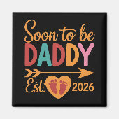 Bald werdender Vater 2026 Schwangerschaftsankündig Magnet (Vorne)