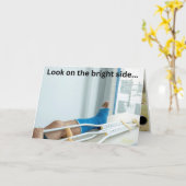 bald wieder gesund Karte für gebrochenen Knochen (Gelbe Blume)