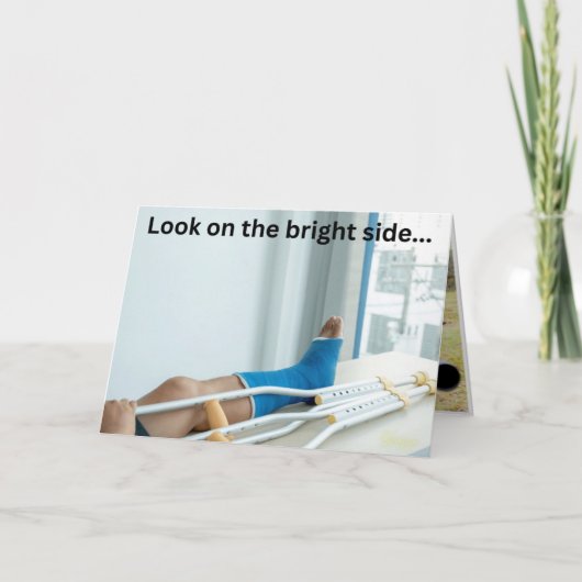 bald wieder gesund Karte für gebrochenen Knochen (Vorderseite)