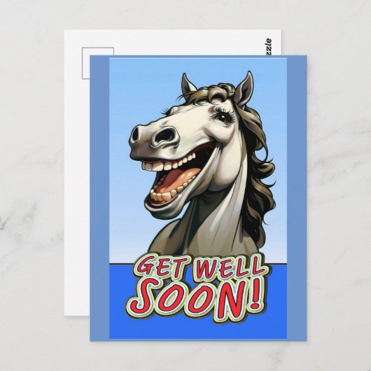 bald wieder gesund werden postkarte (Vorne/Hinten)