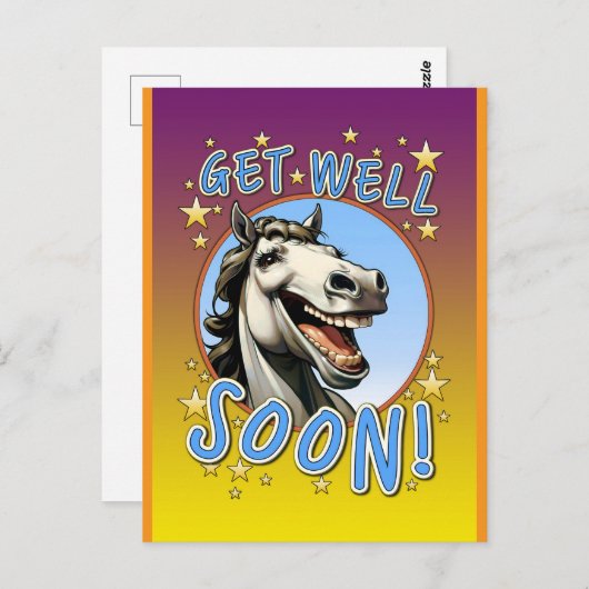 bald wieder gesund werden postkarte (Vorne/Hinten)