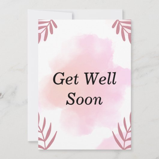 bald wieder gesund werden Wasserfarben Karte (Vorderseite)