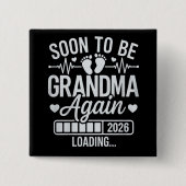 Bald wieder Oma 2026 Schwangerschaft Button (Vorderseite)