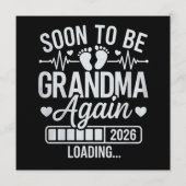 Bald wieder Oma 2026 Schwangerschaft  Einladung (Vorderseite)