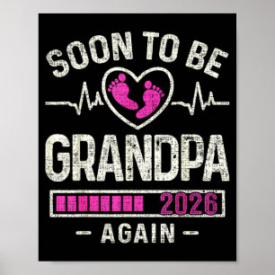 Bald wieder Opa 2026 Erwartet Baby Enkelkind Poster