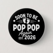 Bald wieder Opa Opa est. 2026 Schwangerschaft Button (Vorderseite)