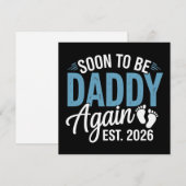 Bald wieder Papa Est 2026 Dad Baby Ankündigung (Vorne/Hinten)