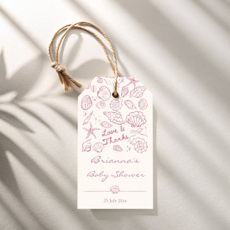 Bald wieder sehen Muschelmädchen Baby Shower Favor Geschenkanhänger