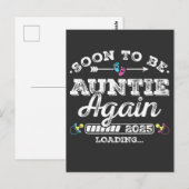 Bald wieder Tante 2025 Loading Postkarte (Vorne/Hinten)