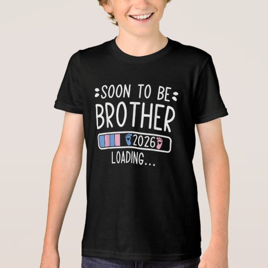 Bald wird Brother 2026 Ladung Schwangerschaft Tri-Blend Shirt (Vorderseite)