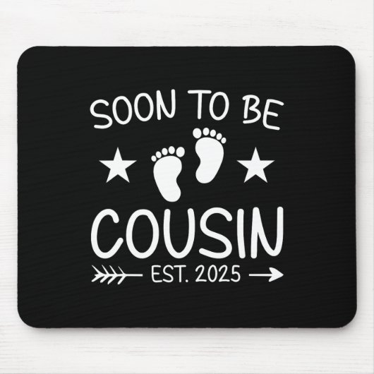 Bald wird Cousin Est 2025 Niedliche Schwangerschaf Mousepad (Vorne)