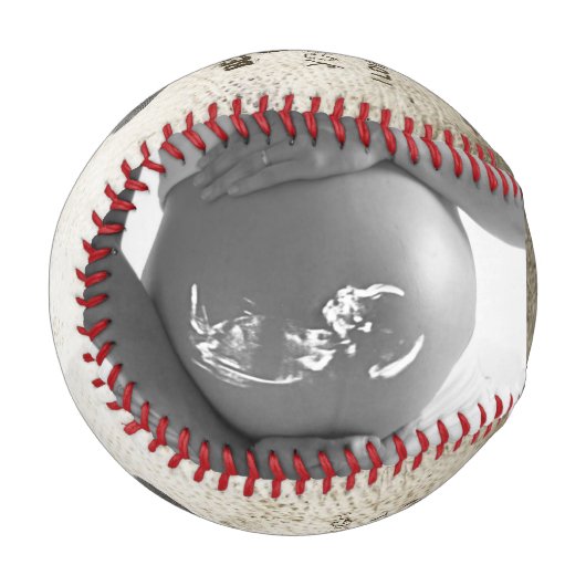 Bald wird Daddy Baby Reveal Schwangerschaft Ankünd Baseball (Vorderseite Links)