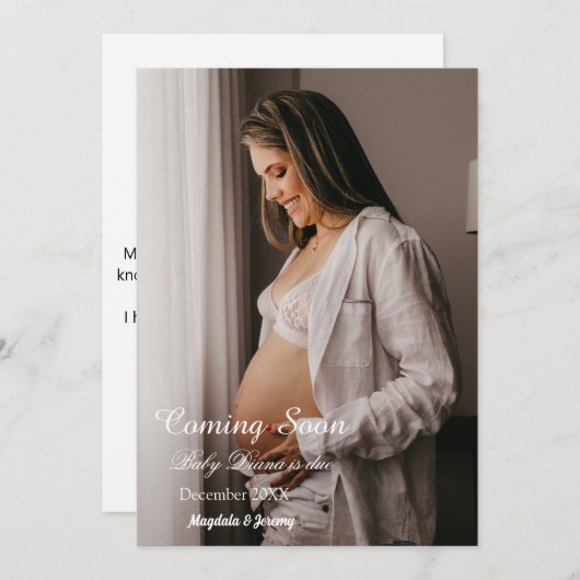 Bald wird die Ankündigung einer Schwangerschaft im (Vorne/Hinten)