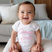 Bald wird die neue Baby Girl Ankündigung erscheine Baby Strampler