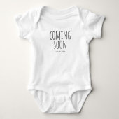 Bald wird die Personalisierte Schwangerschaftsankü Baby Strampler (Vorderseite)